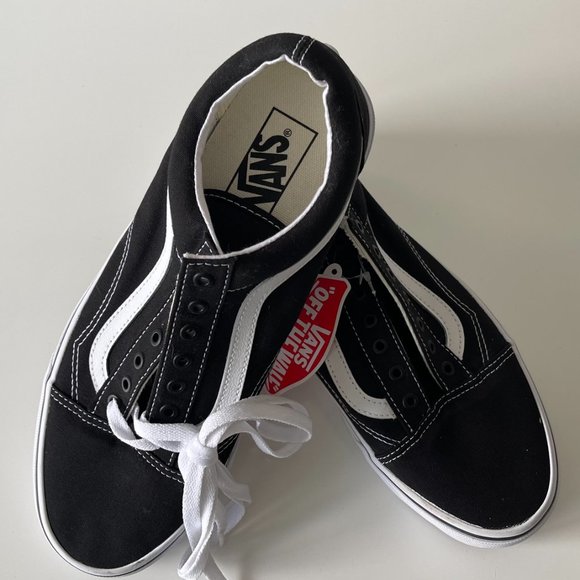 NWT Mens Vans OLD SKOOL SHOE sz 9 Black/White - Picture 3 of 9